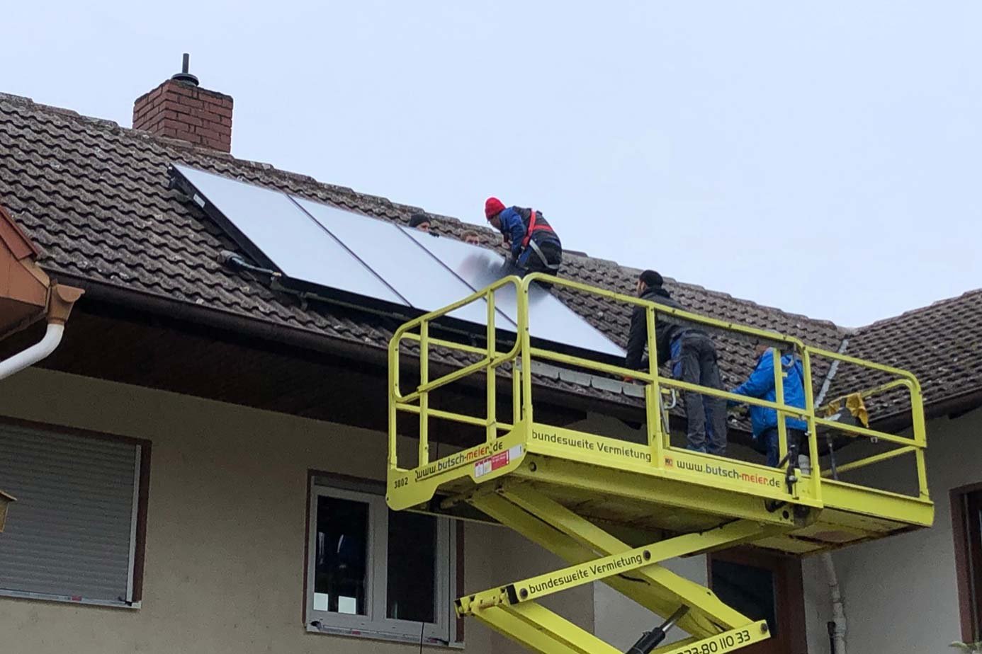 Montage thermische Solaranlage
